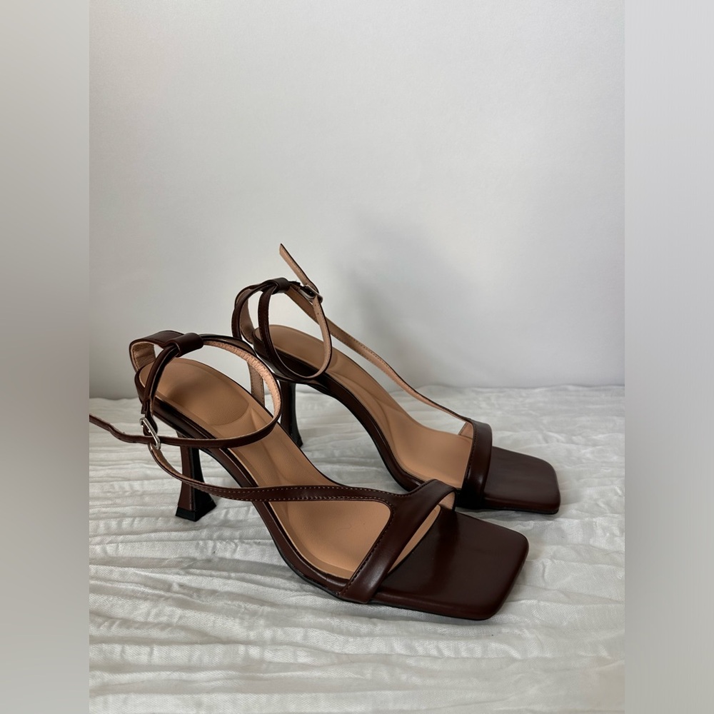 Dark brown low heels